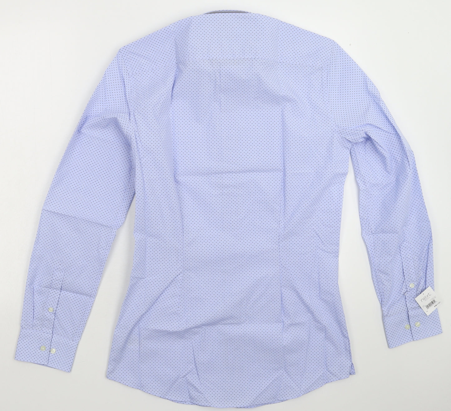 NEXT Mens Blue Spotted   Dress Shirt Size 15