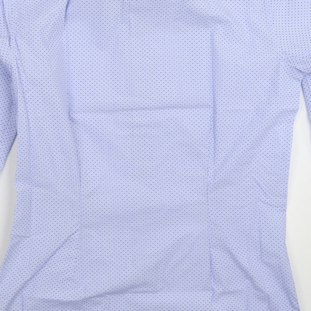 NEXT Mens Blue Spotted   Dress Shirt Size 15