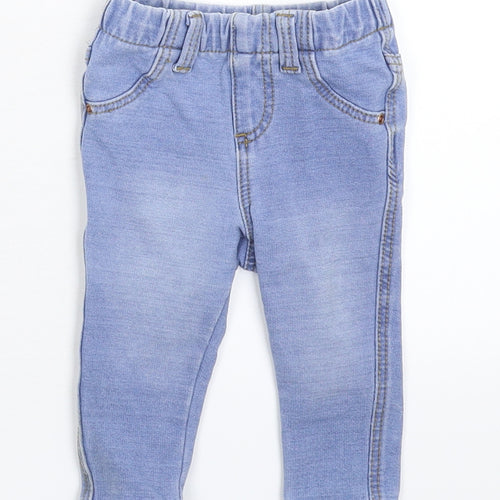 Denim & Co. Girls Blue  Denim Capri Jeans Size 6-9 Months