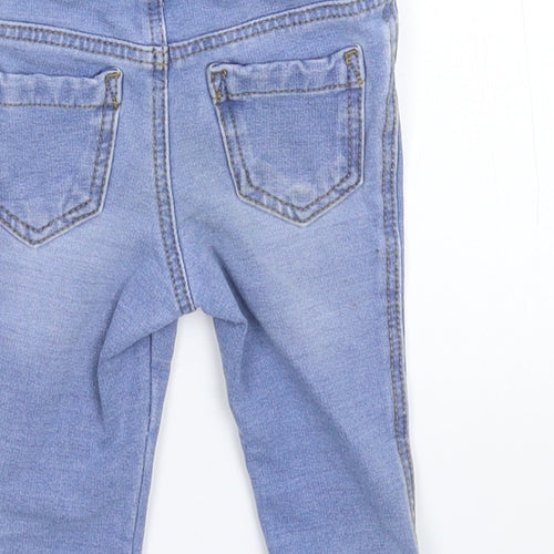 Denim & Co. Girls Blue  Denim Capri Jeans Size 6-9 Months