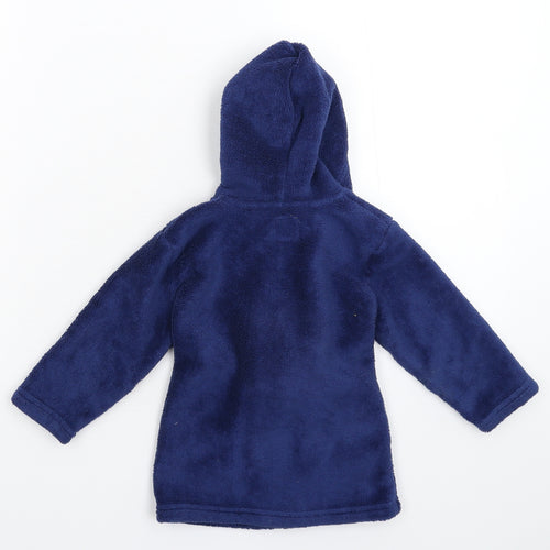 Earlydays Baby Blue Solid Fleece Kimono Robe Size 9-12 Months