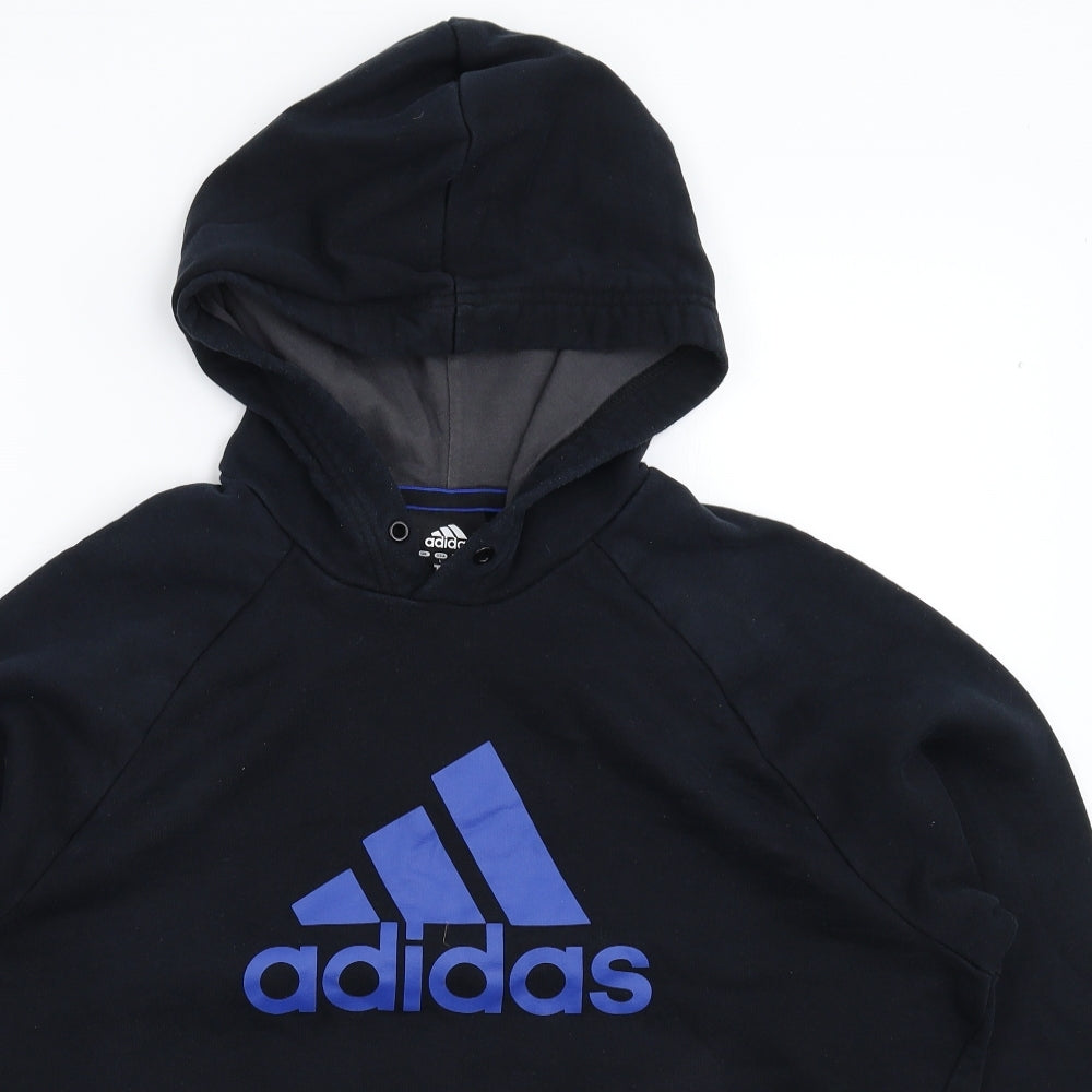 adidas Mens Black   Pullover Hoodie Size L