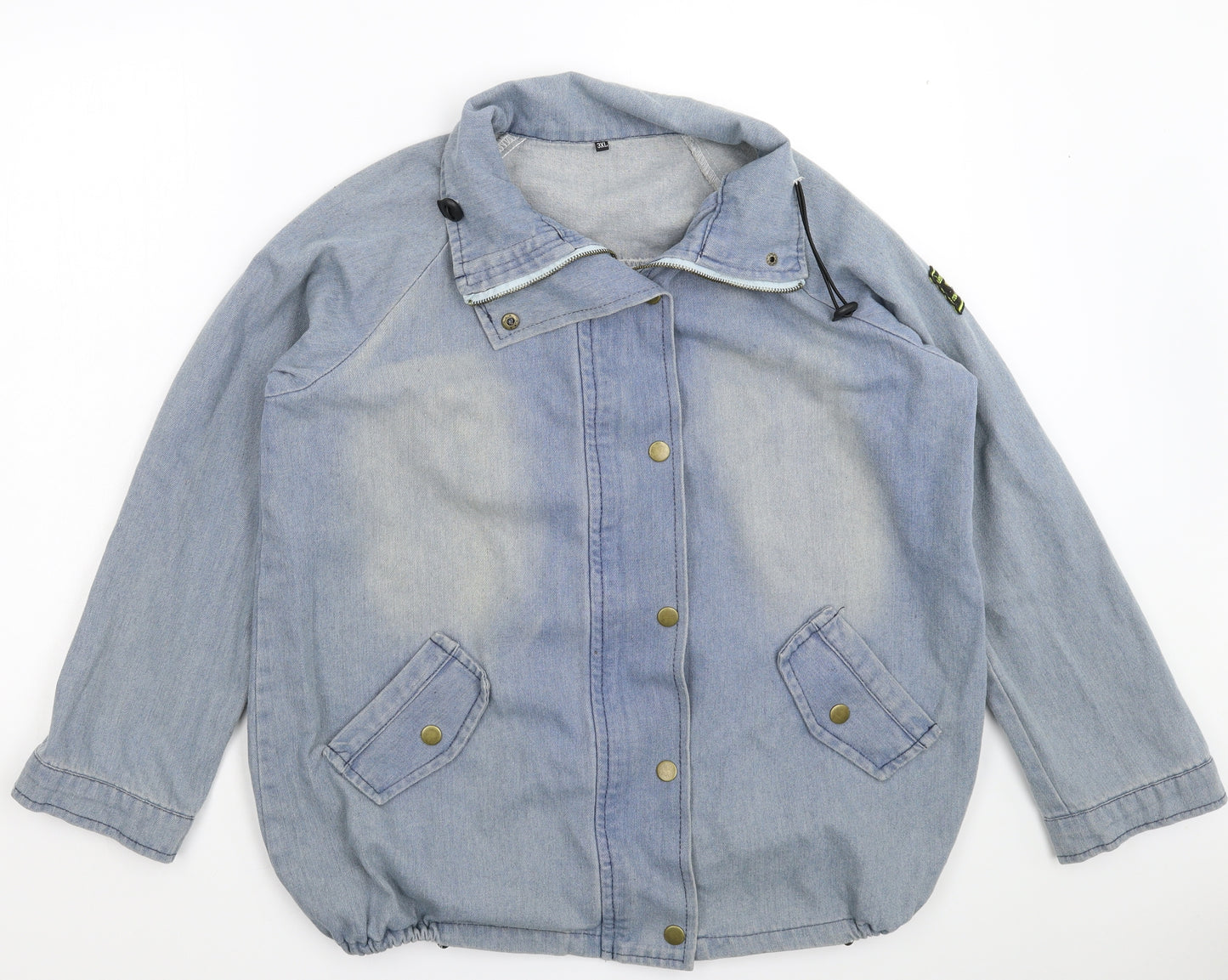 Preworn Womens Blue  Denim Jacket  Size 3XL