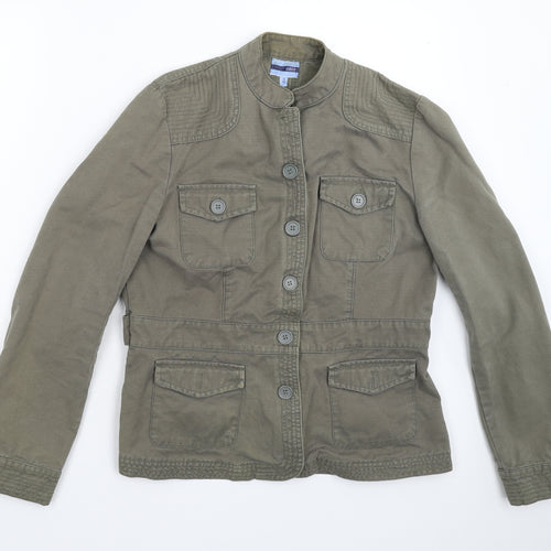 Oasis Womens Green  Denim Jacket Blazer Size 16