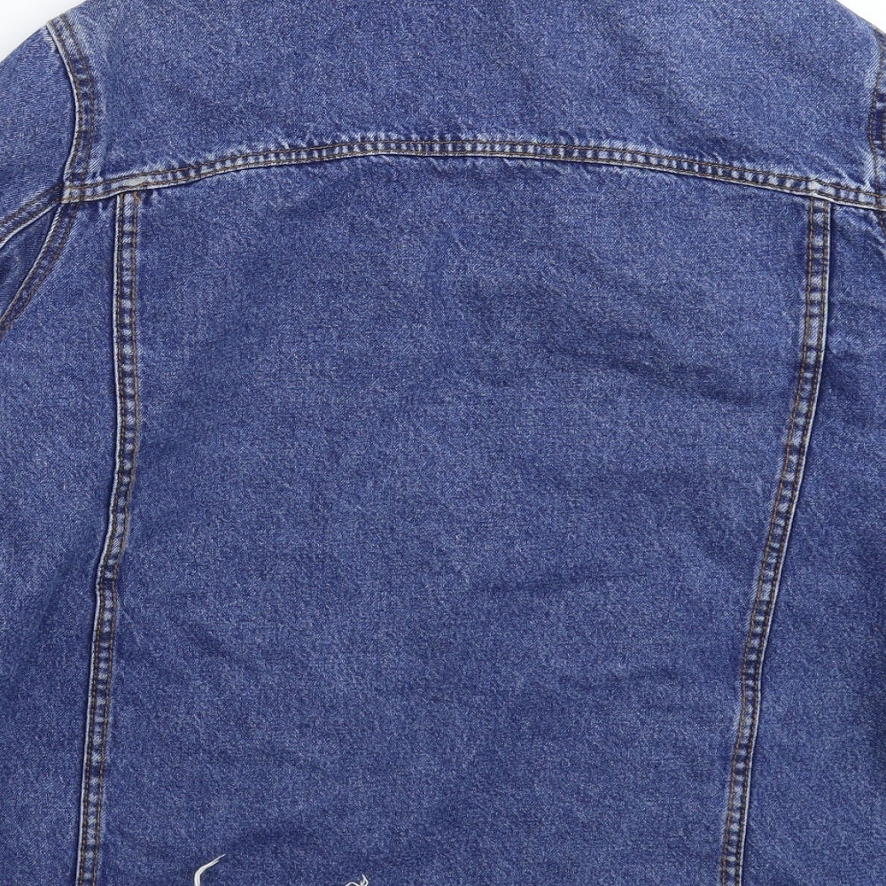 Denim & Co. Womens Blue  Denim Jacket  Size 12