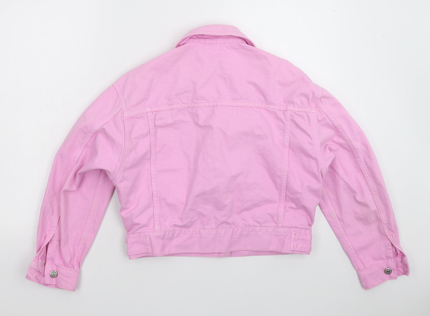 Topshop Womens Pink  Denim Jacket  Size 16