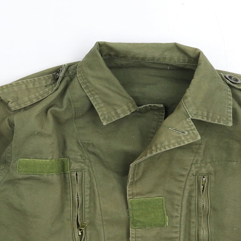 Preworn Womens Green  Denim Jacket  Size S