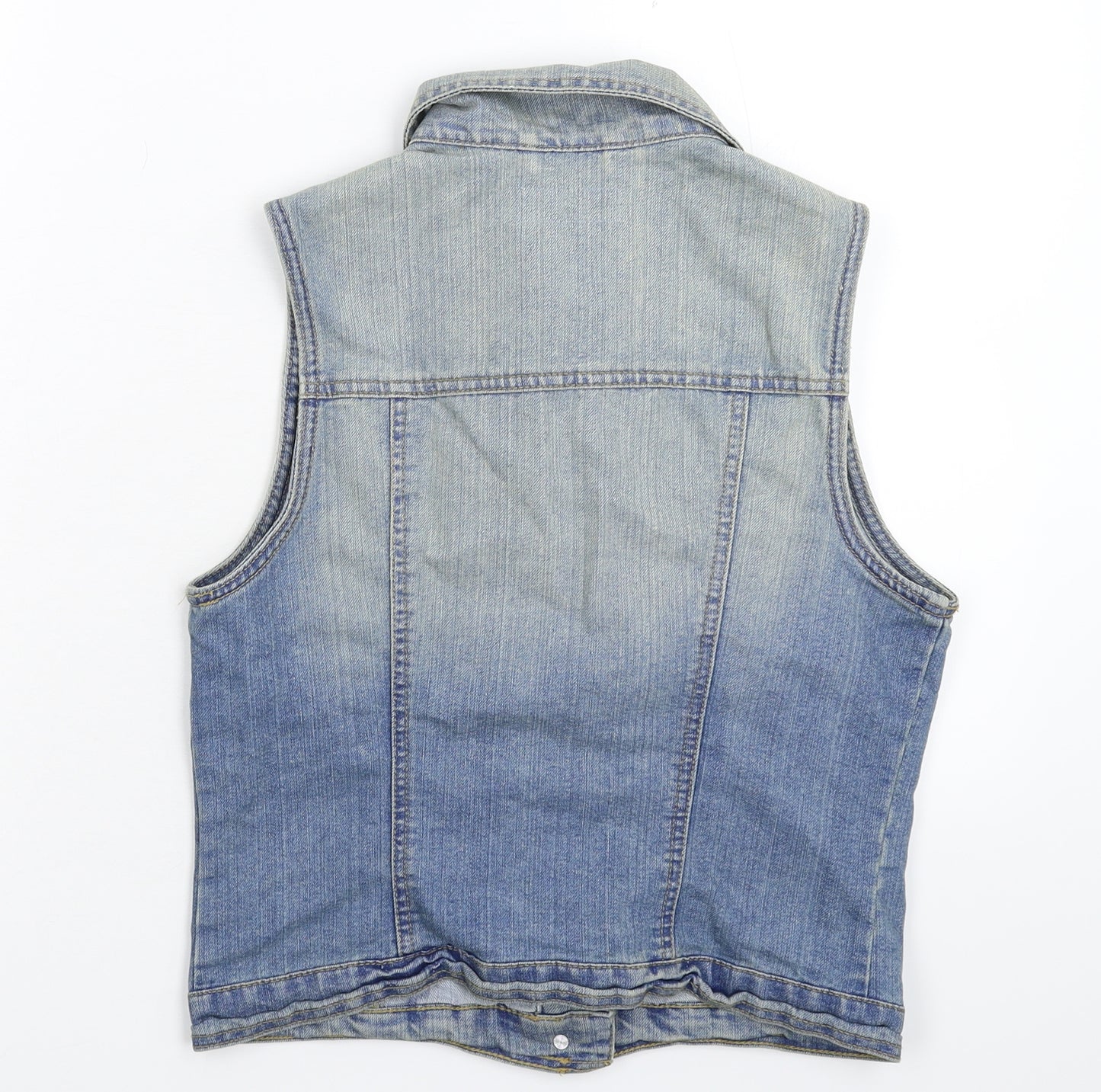New Look Womens Blue  Denim Gilet Jacket Size 10