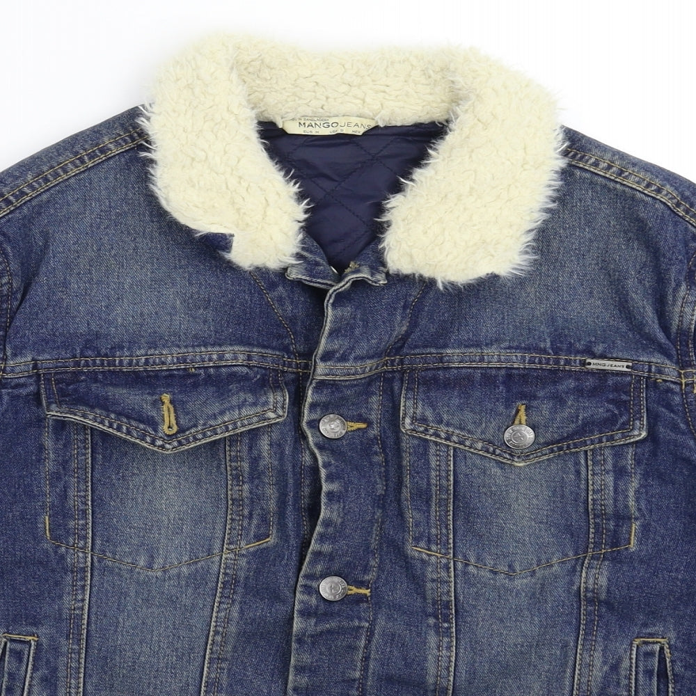 Mango Womens Blue  Denim Jacket  Size M