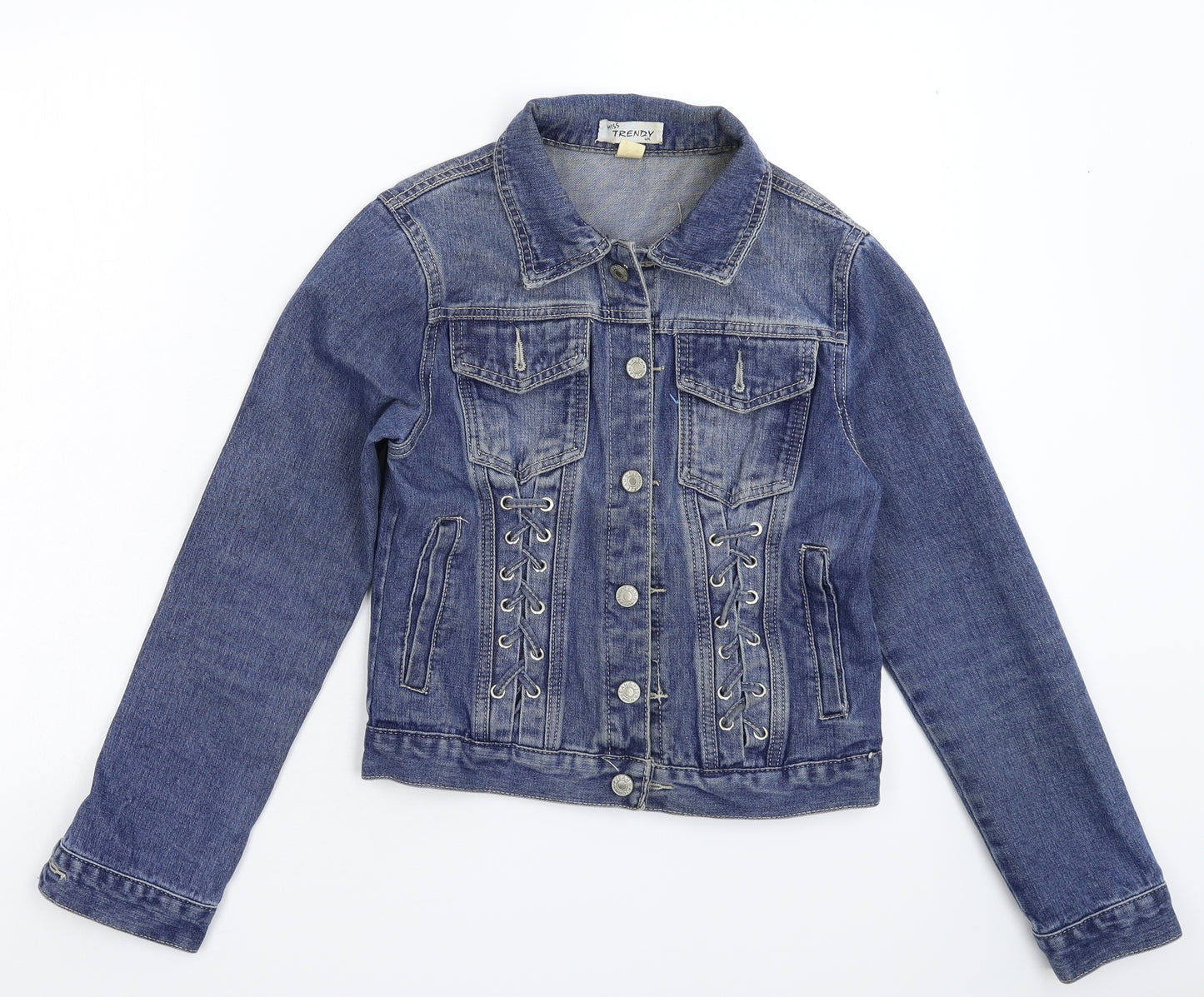 Miss Trendy Womens Blue  Denim Jacket  Size M