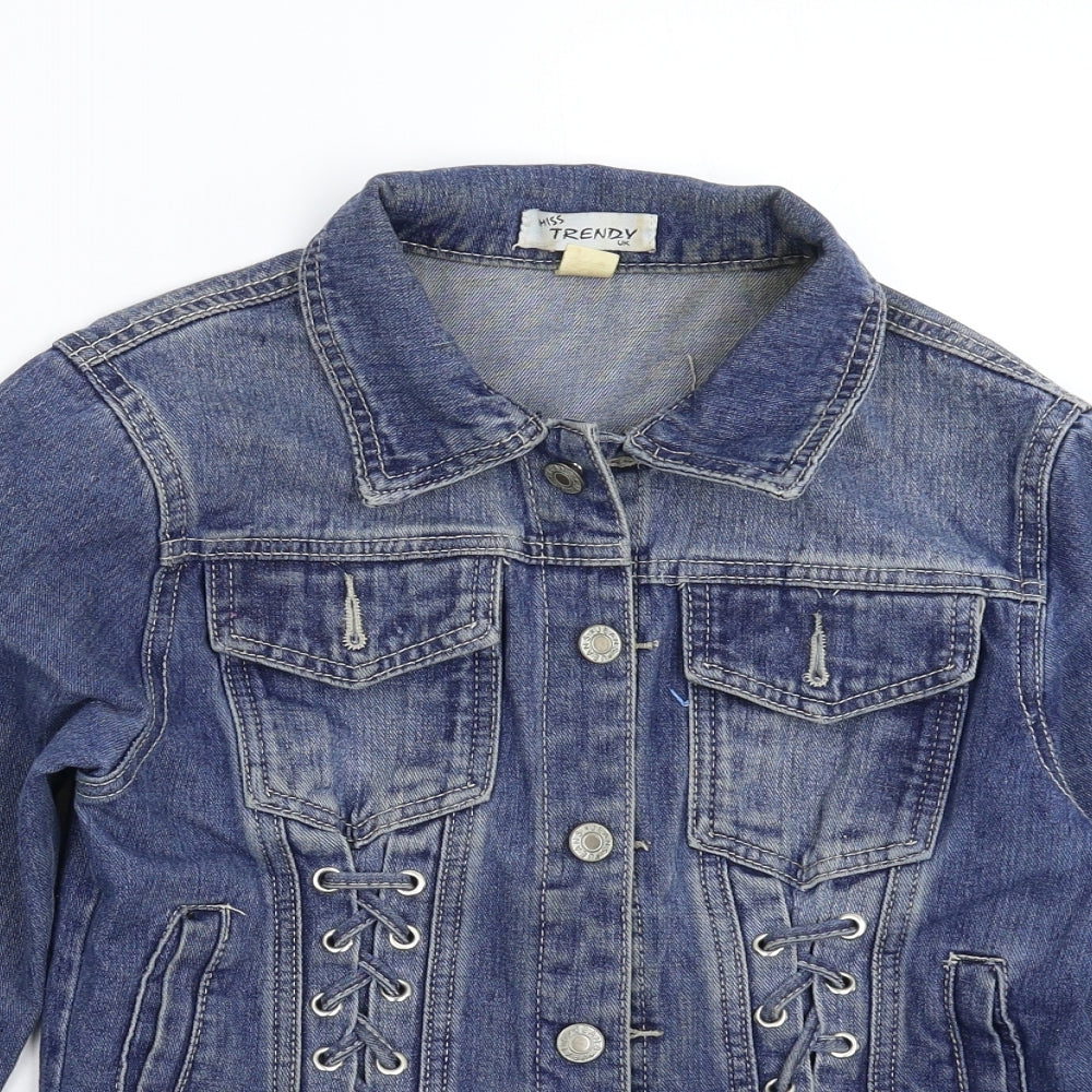 Miss Trendy Womens Blue  Denim Jacket  Size M