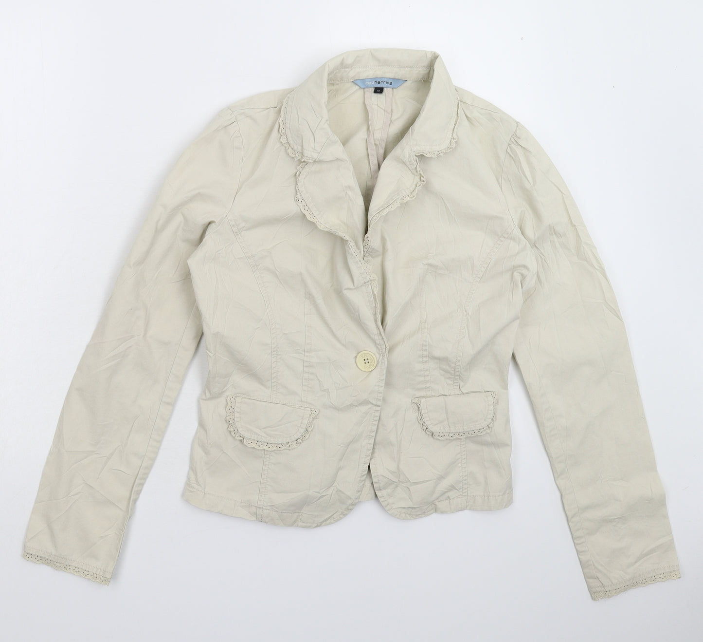 Red Herring Womens Grey   Jacket Blazer Size 10