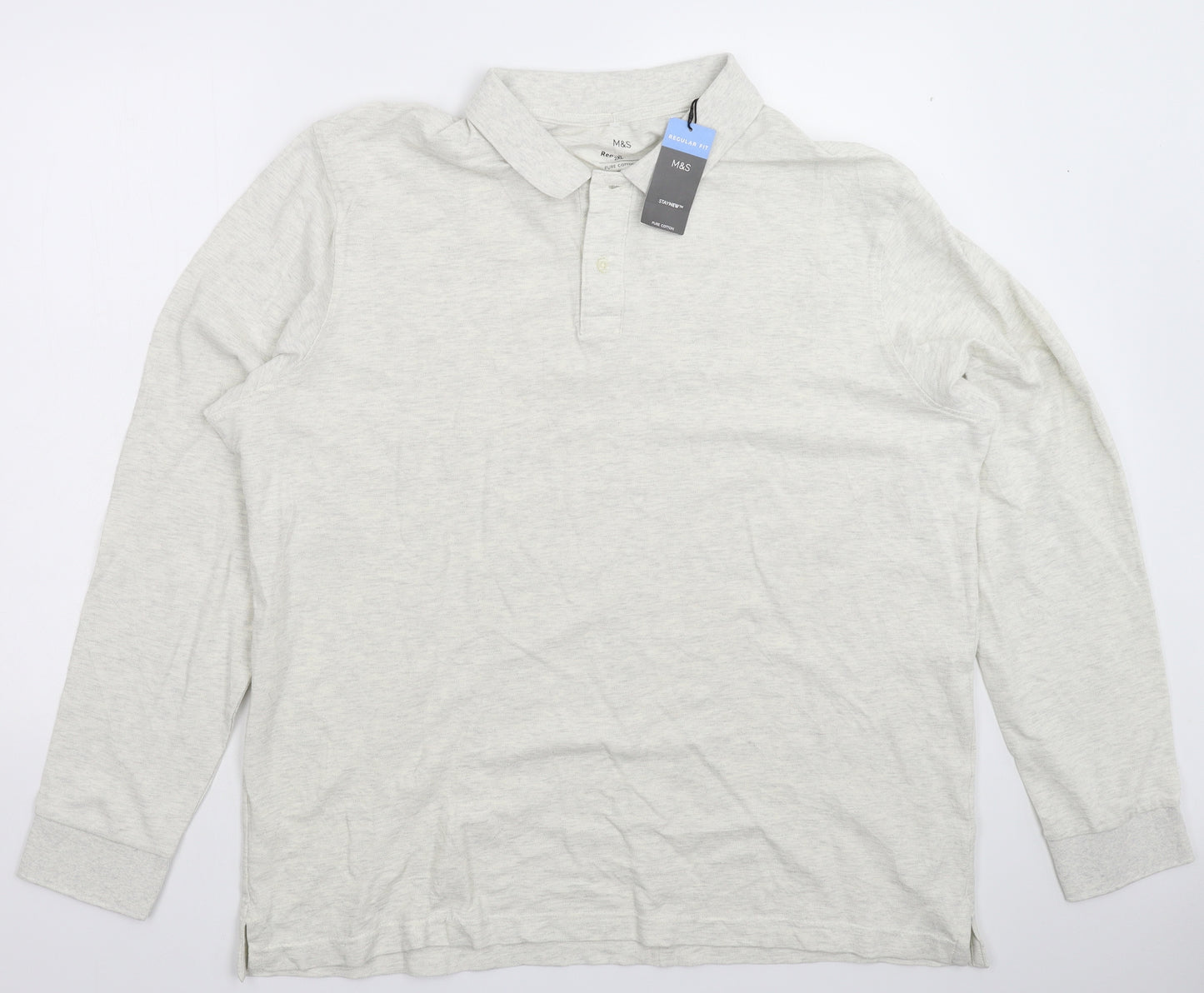Marks and Spencer Mens White    Polo Size 2XL