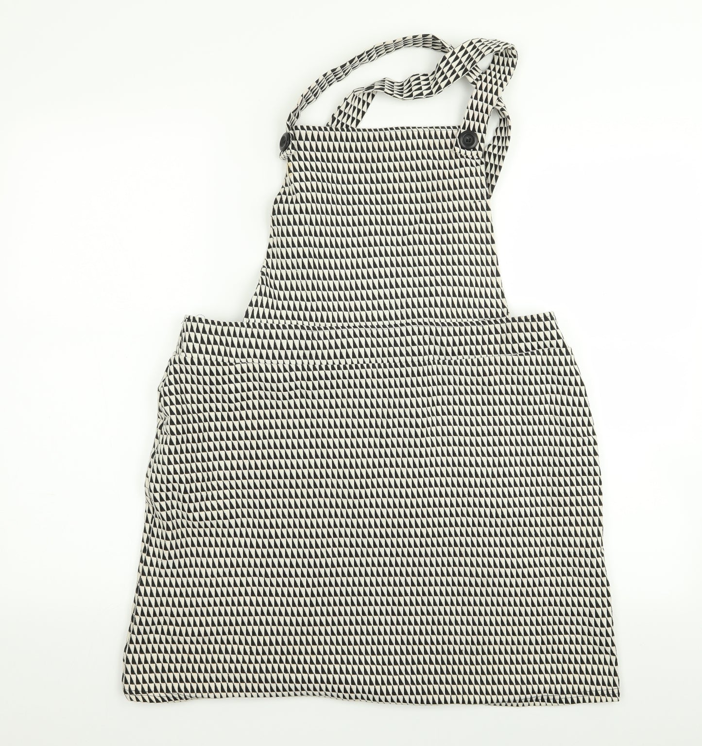NEXT Womens Multicoloured Houndstooth  Pinafore/Dungaree Dress  Size 16