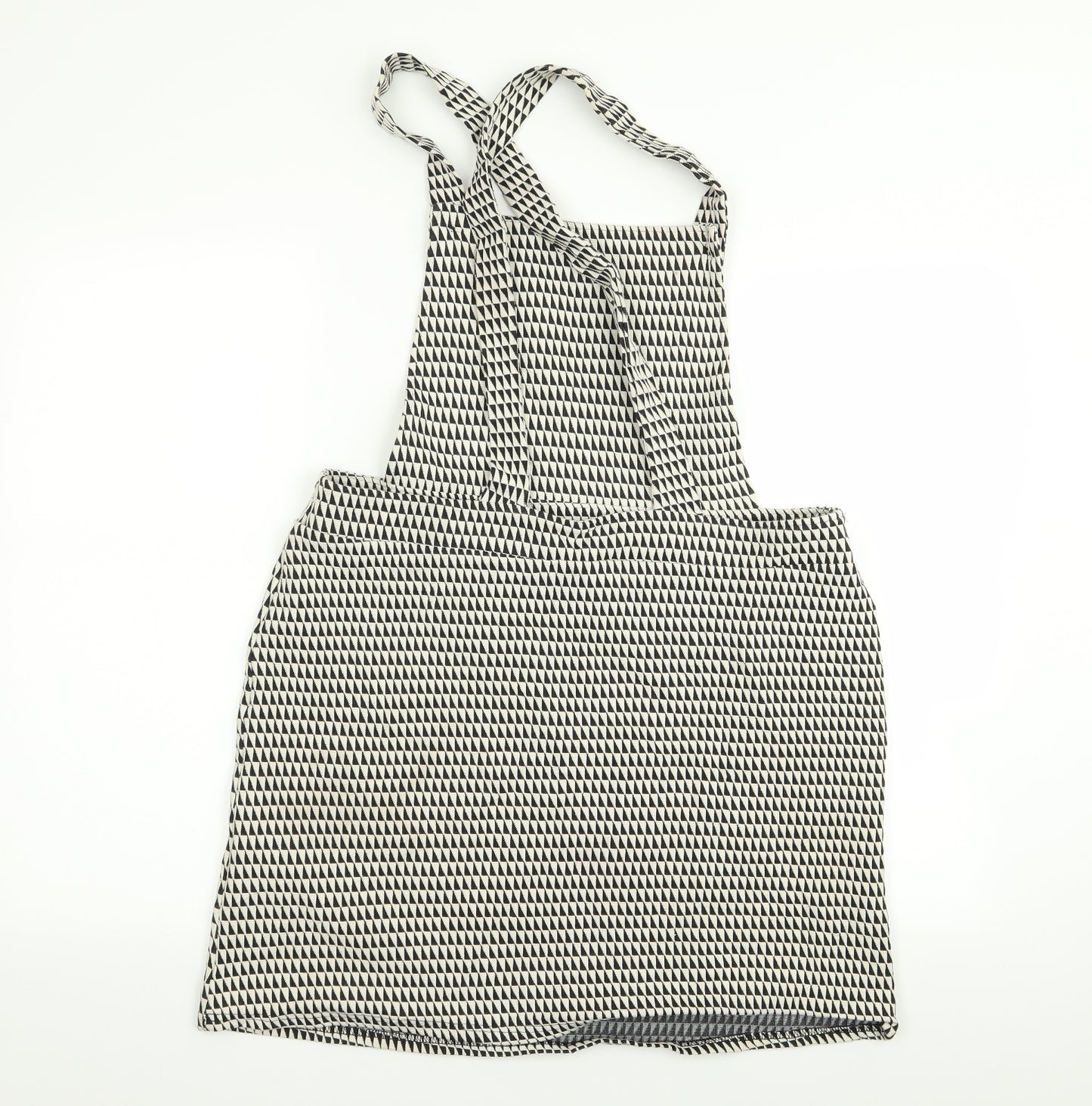 NEXT Womens Multicoloured Houndstooth  Pinafore/Dungaree Dress  Size 16