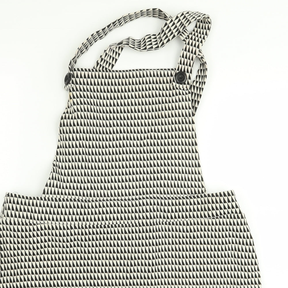 NEXT Womens Multicoloured Houndstooth  Pinafore/Dungaree Dress  Size 16