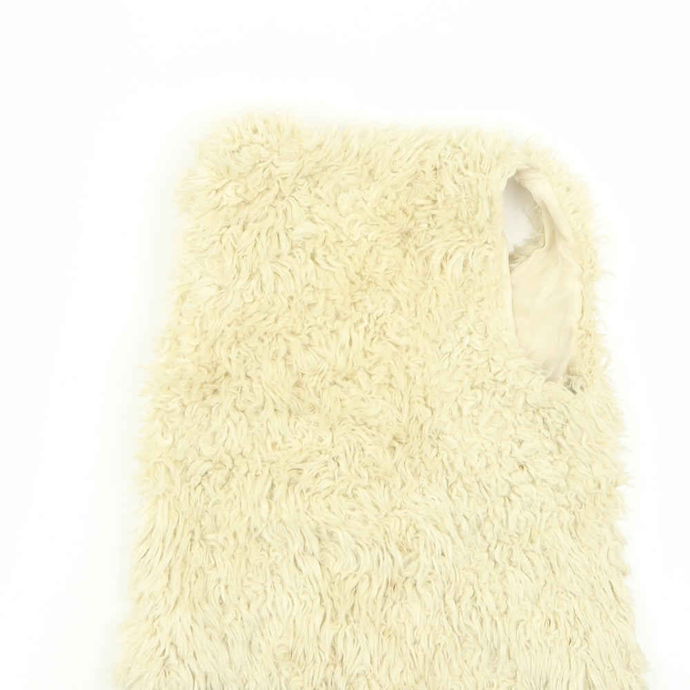 H&M Girls Ivory   Gilet Jacket Size 5-6 Years