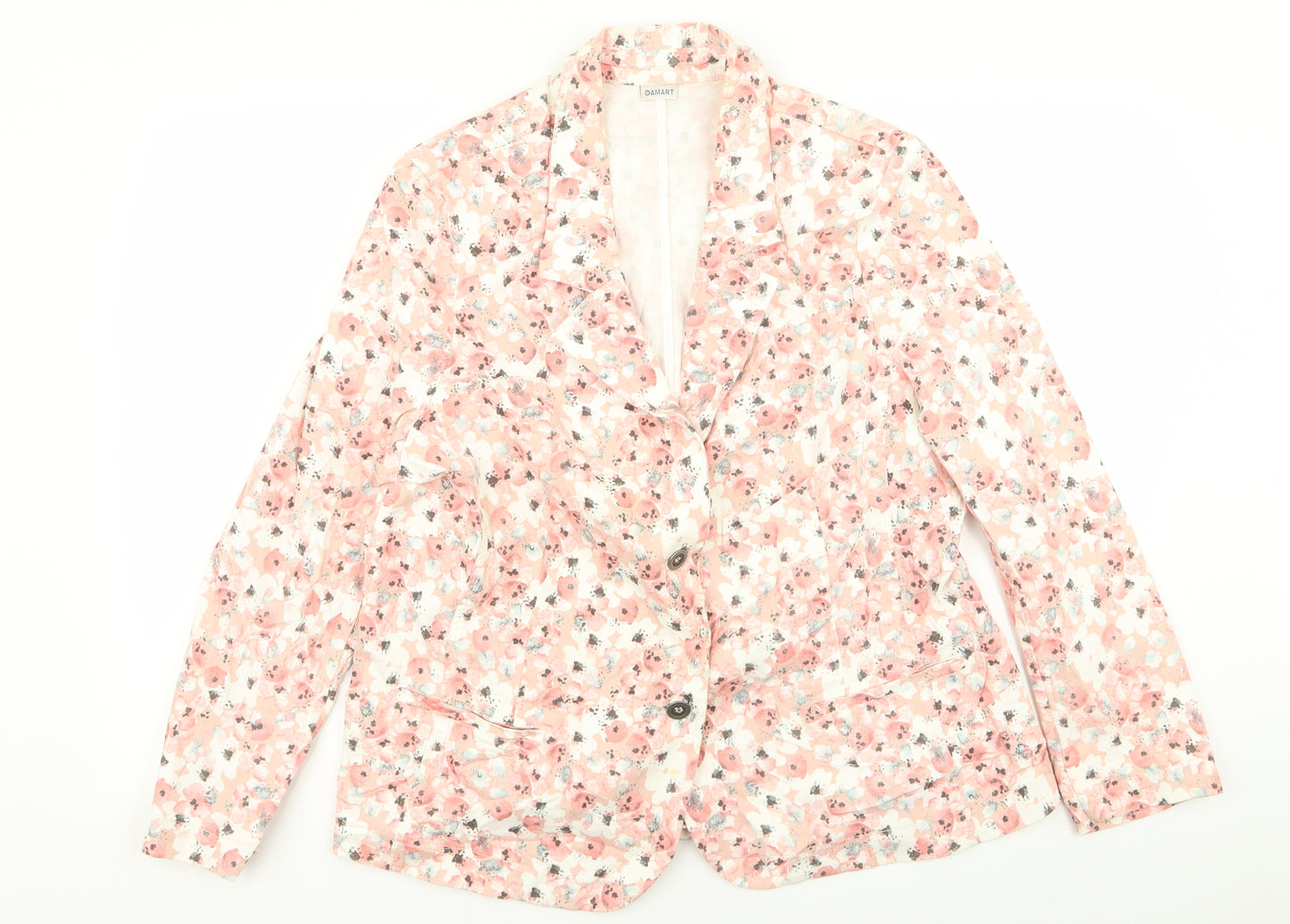 Damart Womens Pink Floral  Jacket Blazer Size 20