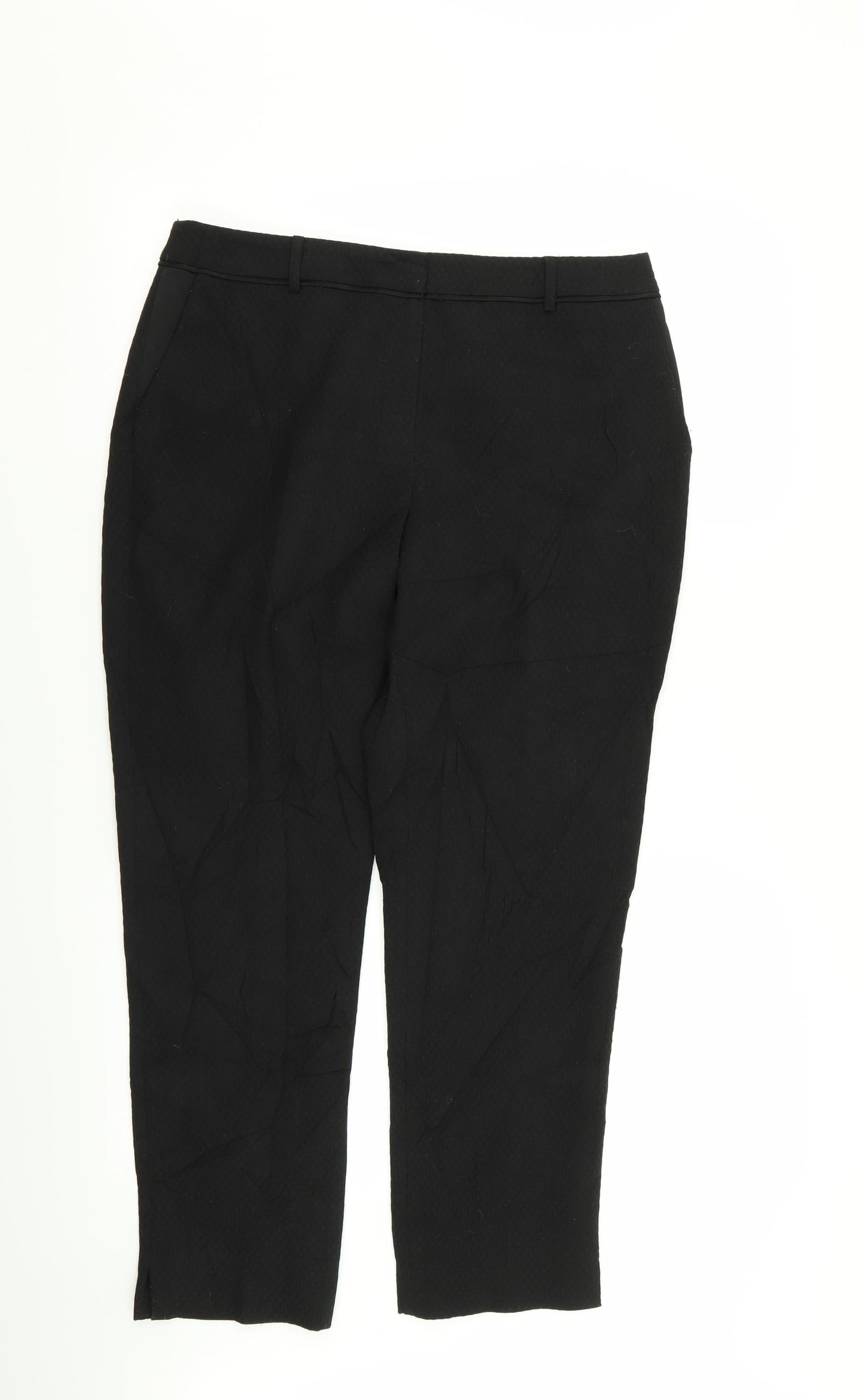 Pieces Womens Black   Trousers  Size 12 L27 in