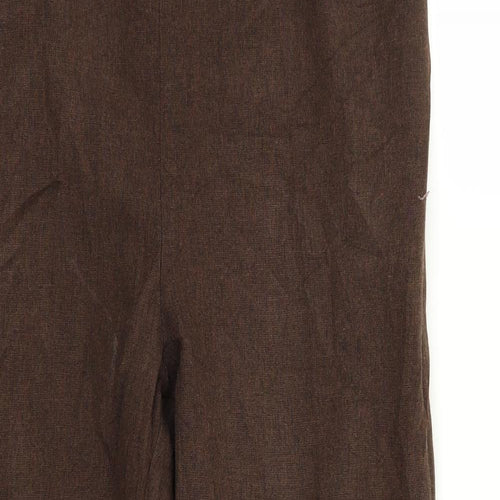 BHS Womens Brown   Trousers  Size 12 L27 in - Stretch waistband