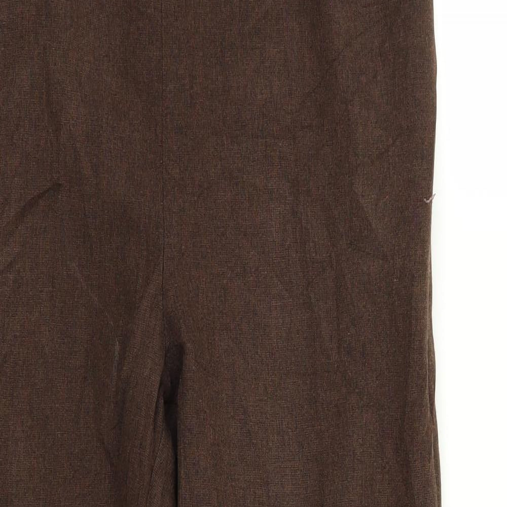 BHS Womens Brown   Trousers  Size 12 L27 in - Stretch waistband