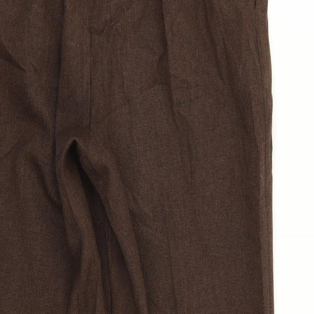 BHS Womens Brown   Trousers  Size 12 L27 in - Stretch waistband