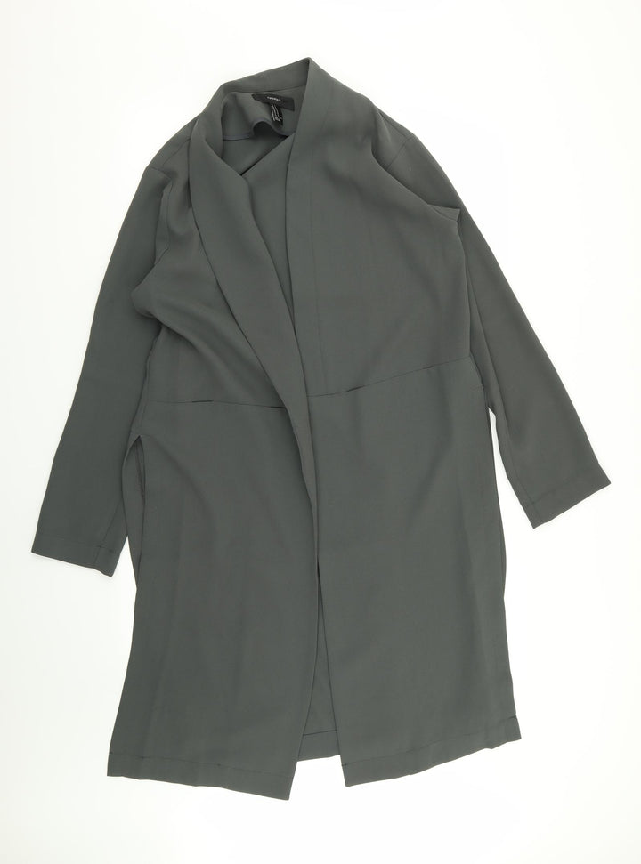 FOREVER 21 Womens Green Overcoat Coat Size M