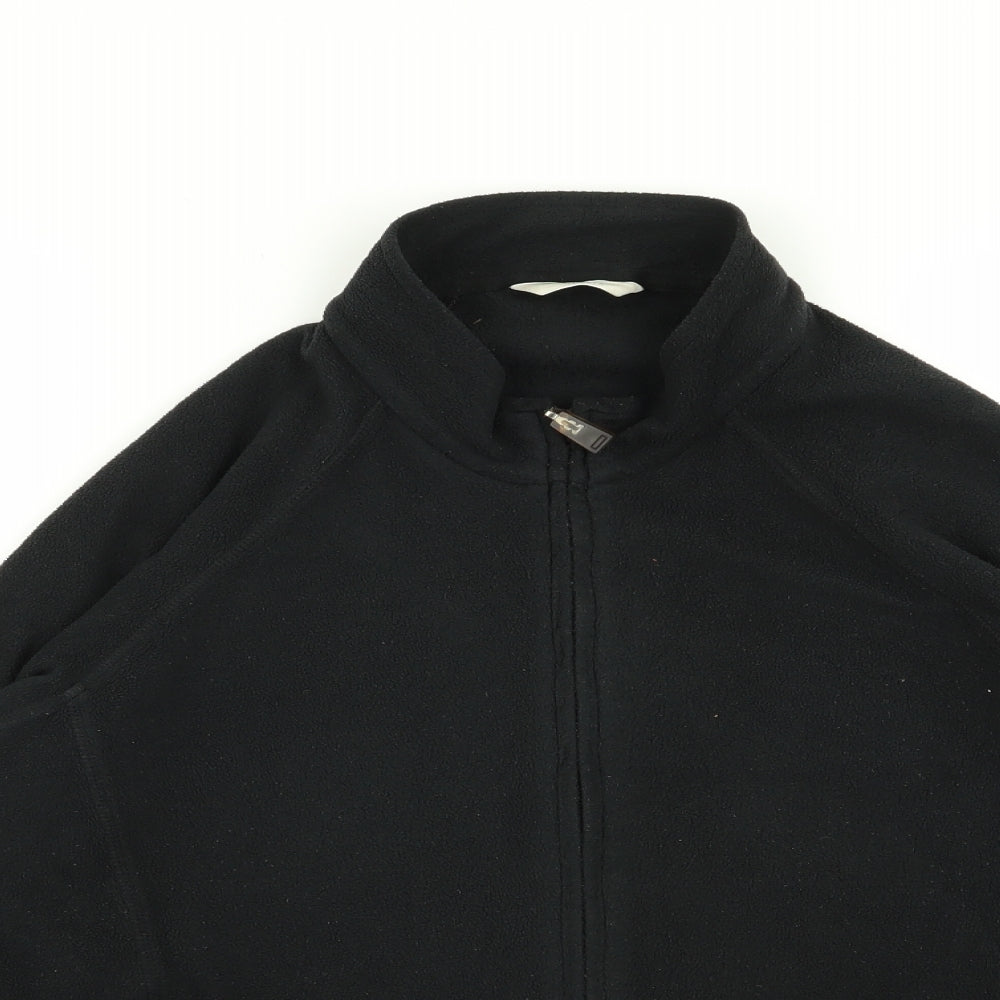 M&S Womens Black   Full Zip Jumper Size 18