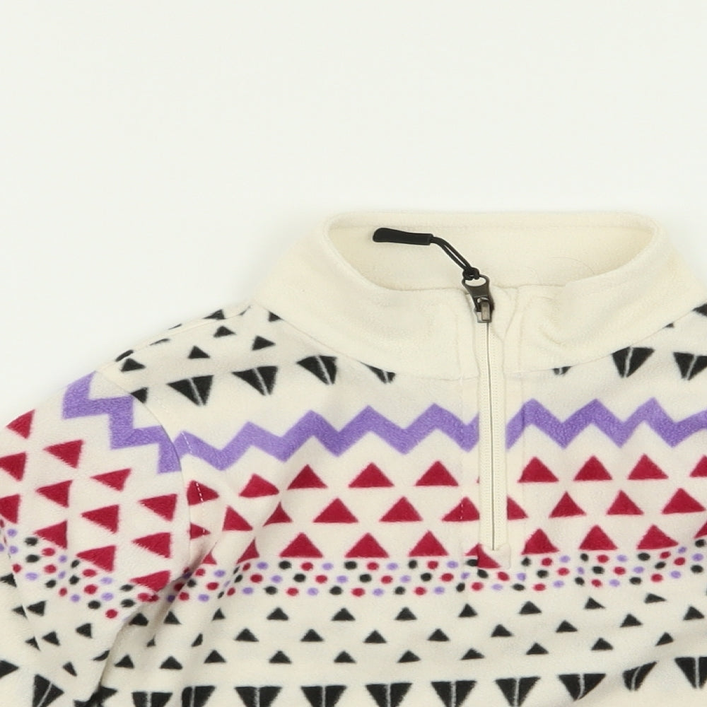 winder adventures Girls Multicoloured Geometric  Pullover Jumper Size 3-4 Years