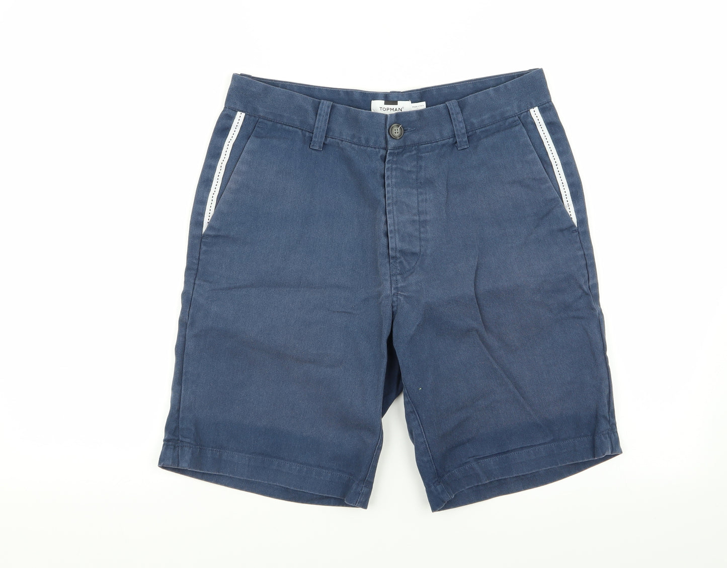 Topman Mens Blue   Chino Shorts Size 30 in