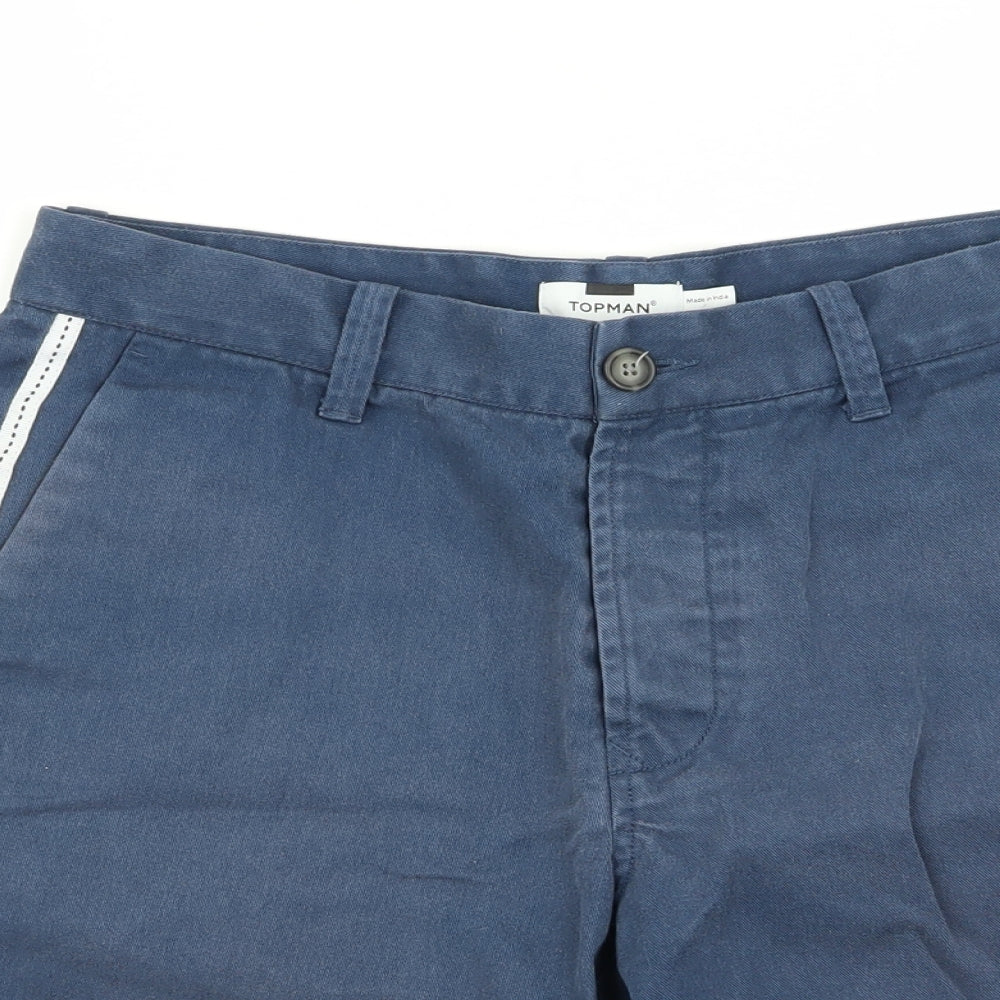 Topman Mens Blue   Chino Shorts Size 30 in