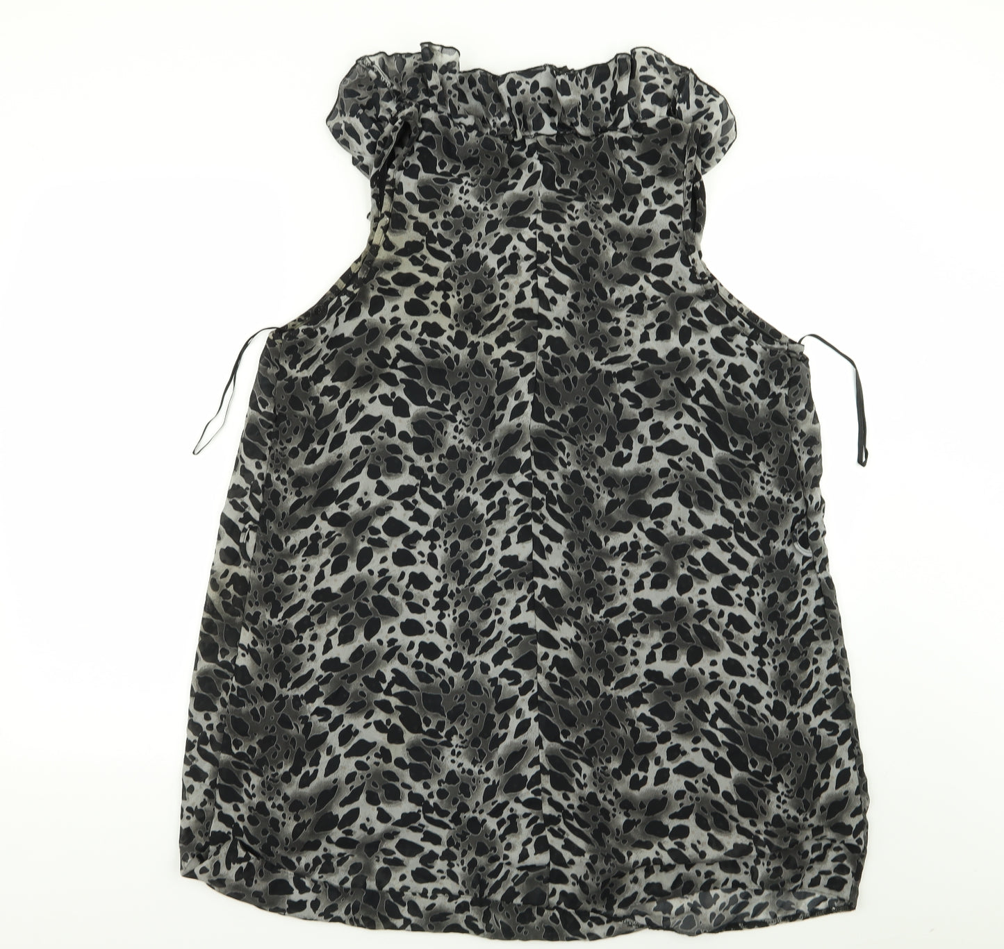 Evans Womens Grey Animal Print  Basic Blouse Size 22