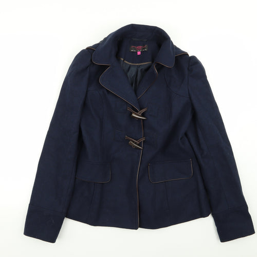 New Look Womens Blue   Overcoat Coat Size 8