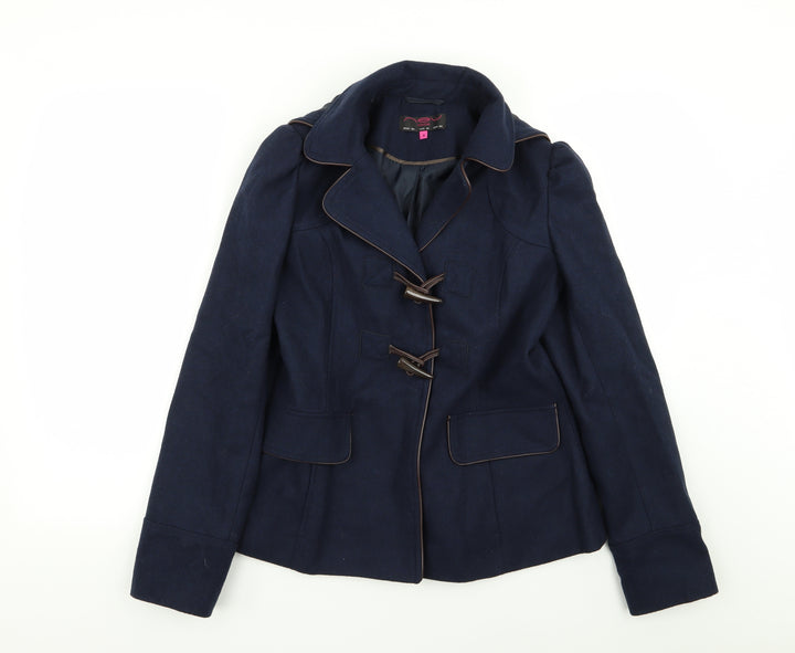 New Look Womens Blue   Overcoat Coat Size 8