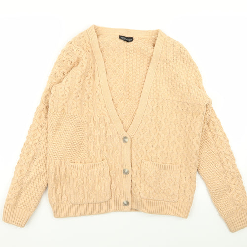 Topshop Womens Beige   Cardigan Jumper Size 8