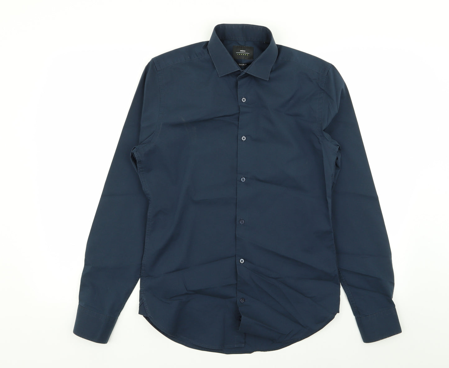 moss Mens Blue    Dress Shirt Size 14.5