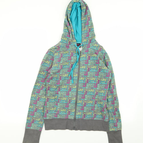 ardene Girls Multicoloured Geometric  Full Zip Jumper Size M