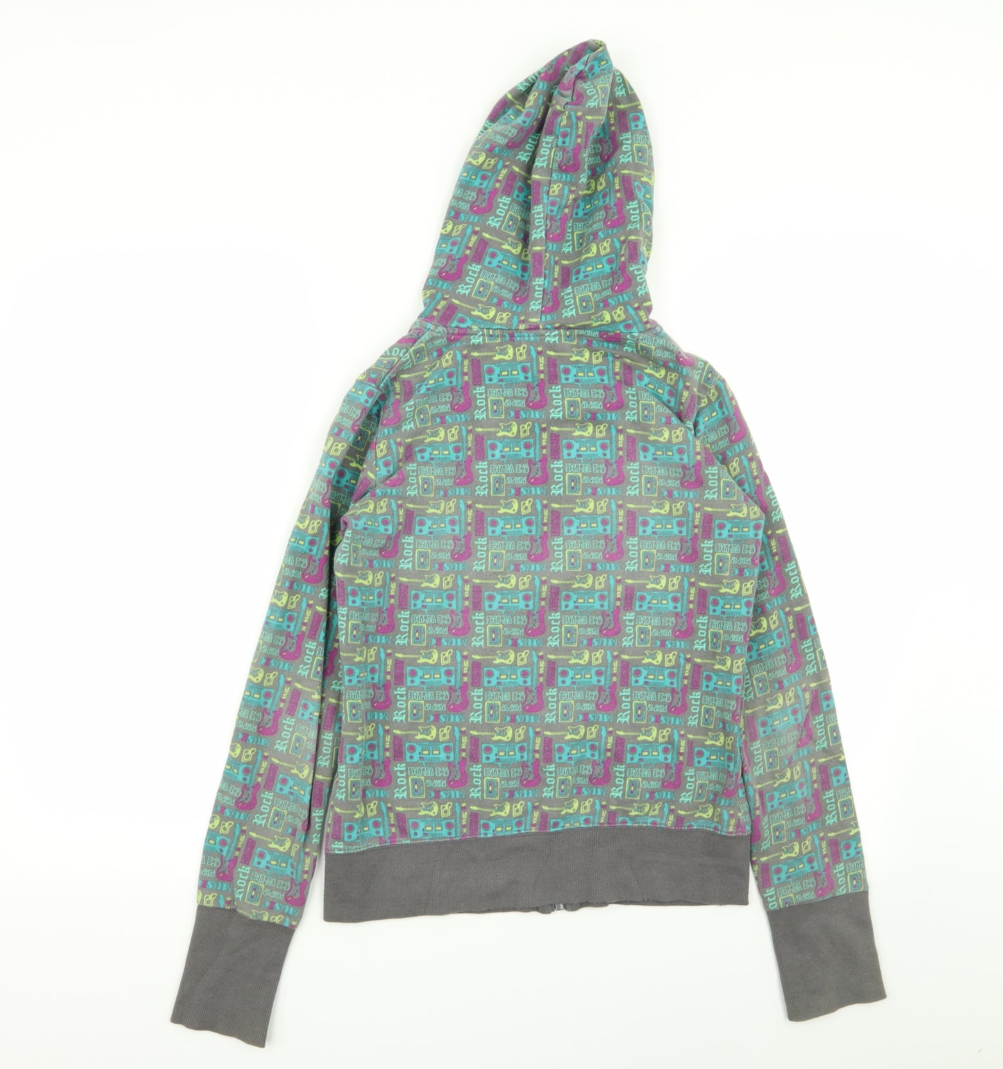 ardene Girls Multicoloured Geometric  Full Zip Jumper Size M