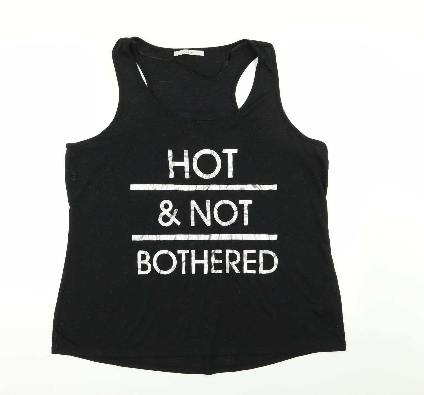 Asda George Womens Black   Basic Tank Size 20