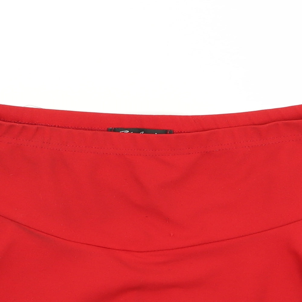 stylewise Womens Red   Flare Skort Size 14  - Stretch waistband