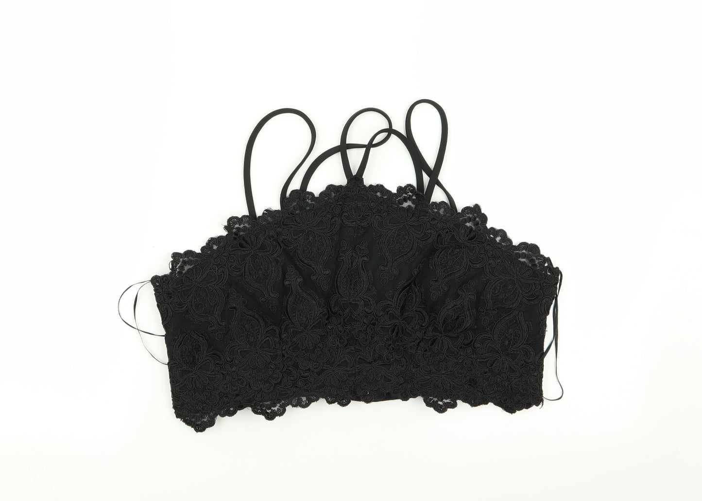 River Island Womens Black Geometric  Basic Tank Size 16  - crop top