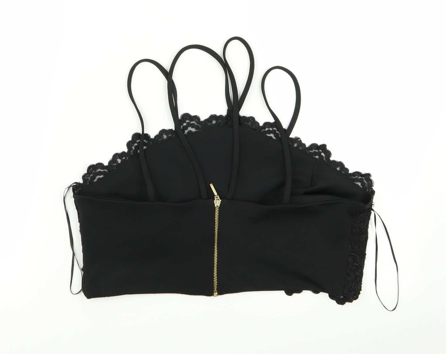 River Island Womens Black Geometric  Basic Tank Size 16  - crop top