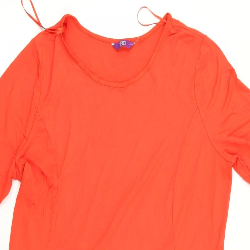 F&F Womens Red   T-Shirt Dress  Size 16
