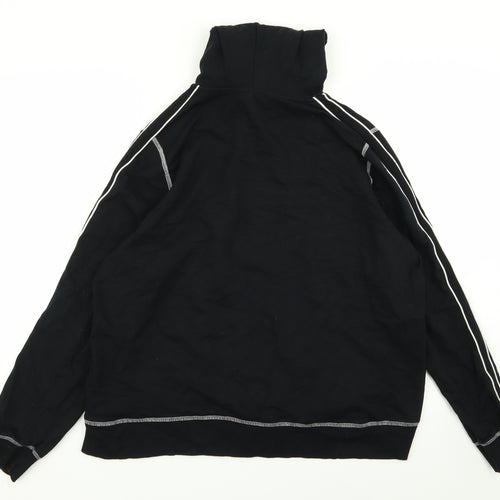 M&S Womens Black   Full Zip Jumper Size 22