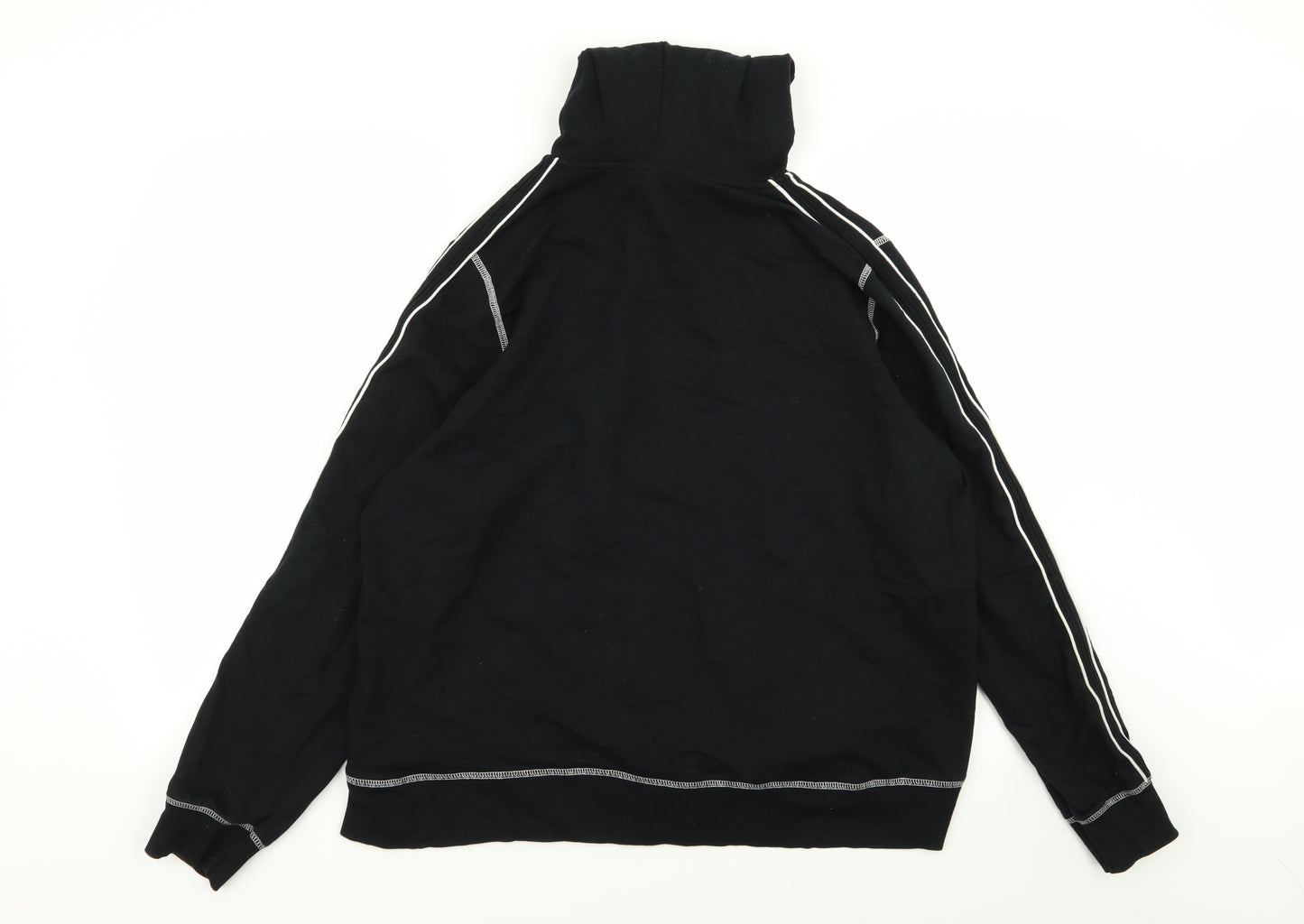 M&S Womens Black   Full Zip Jumper Size 22