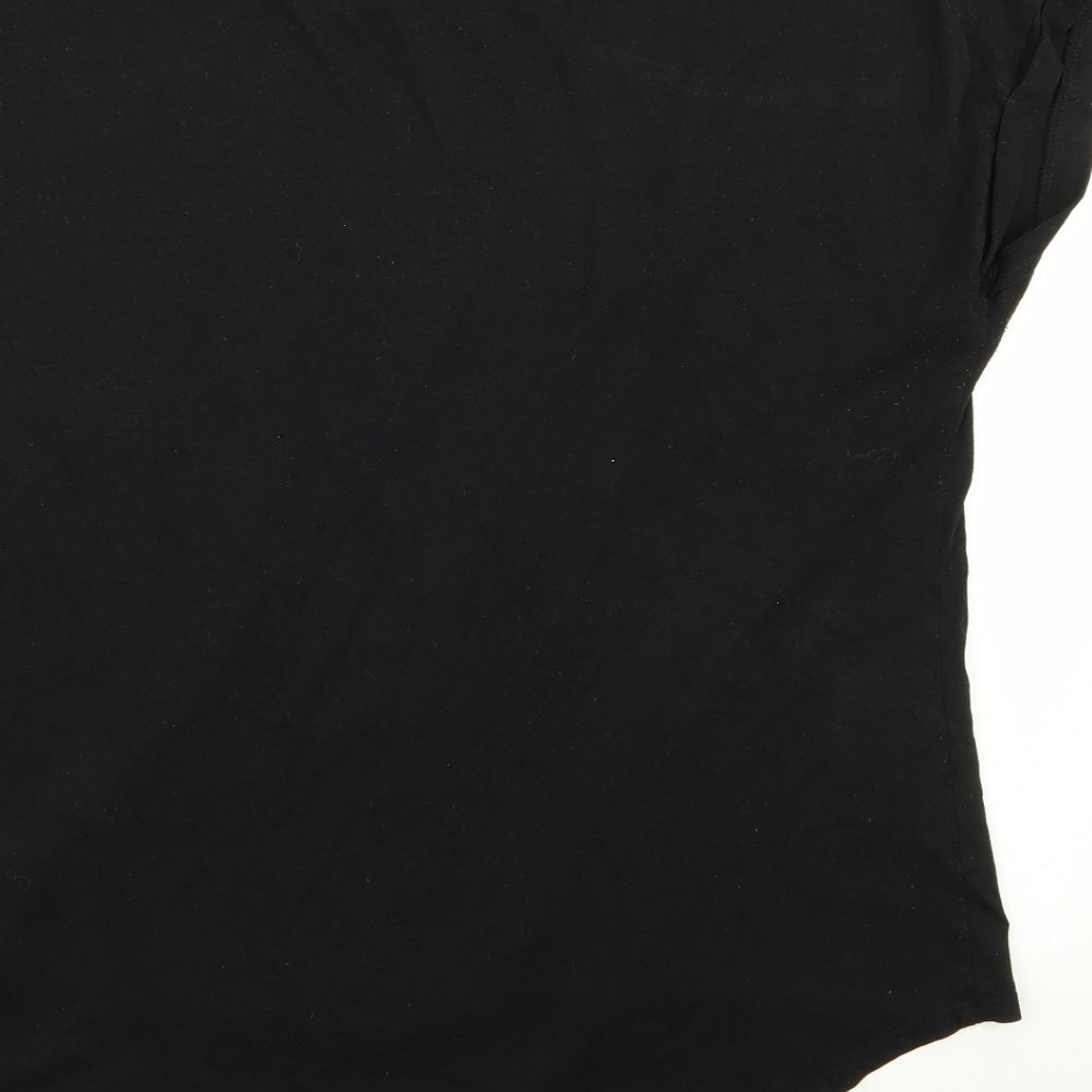 Papaya Womens Black   Basic T-Shirt Size 16