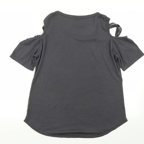 Preworn Womens Grey   Basic T-Shirt Size XL