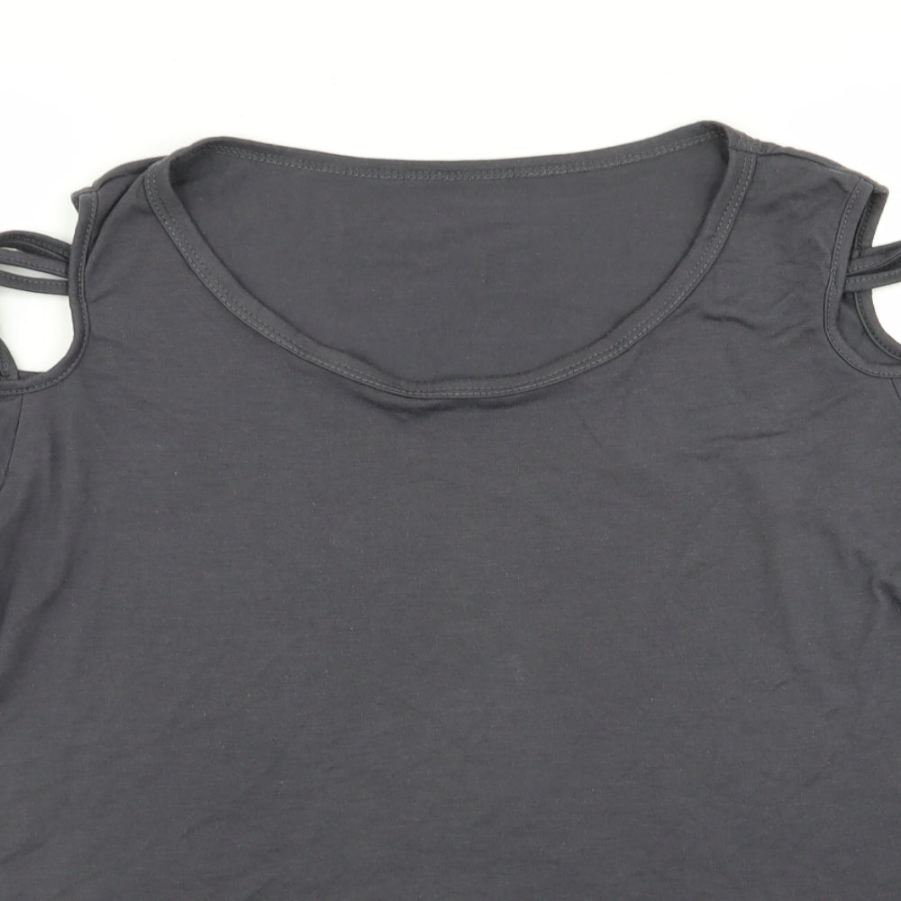 Preworn Womens Grey   Basic T-Shirt Size XL