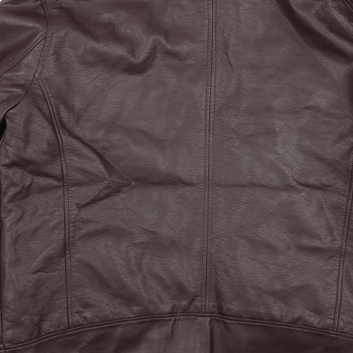 Red Herring Mens Purple   Jacket  Size S  - Leather jacket