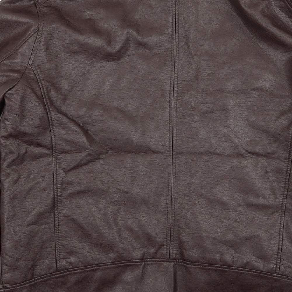 Red Herring Mens Purple   Jacket  Size S  - Leather jacket